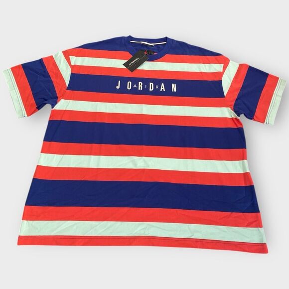 Nike Air Jordan Sport DNA HBR Striped Heavyweight Shirt CK9571-455 Men’s size XL - Picture 1 of 8